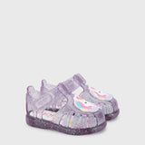 Sandalias Tobby Unicornio Transparente Malva Glitter  S10341