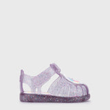 Sandalias Tobby Unicornio Transparente Malva Glitter  S10341