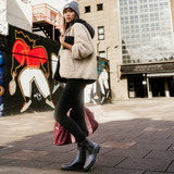 Bota de agua Chloe Engomado Negro W10300