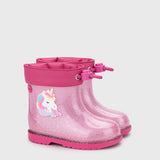 Bota de agua Bimbi Unicornio Glitter Fucsia W10339