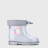 Bota de agua Bimbi Unicornio Glitter Plata W10339