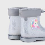 Bota de agua Bimbi Unicornio Glitter Plata W10339
