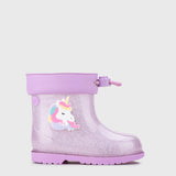 Bota de agua Bimbi Unicornio Glitter Malva W10339