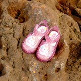 Sandalias Tobby Unicornio Transparente Fucsia Glitter  S10341